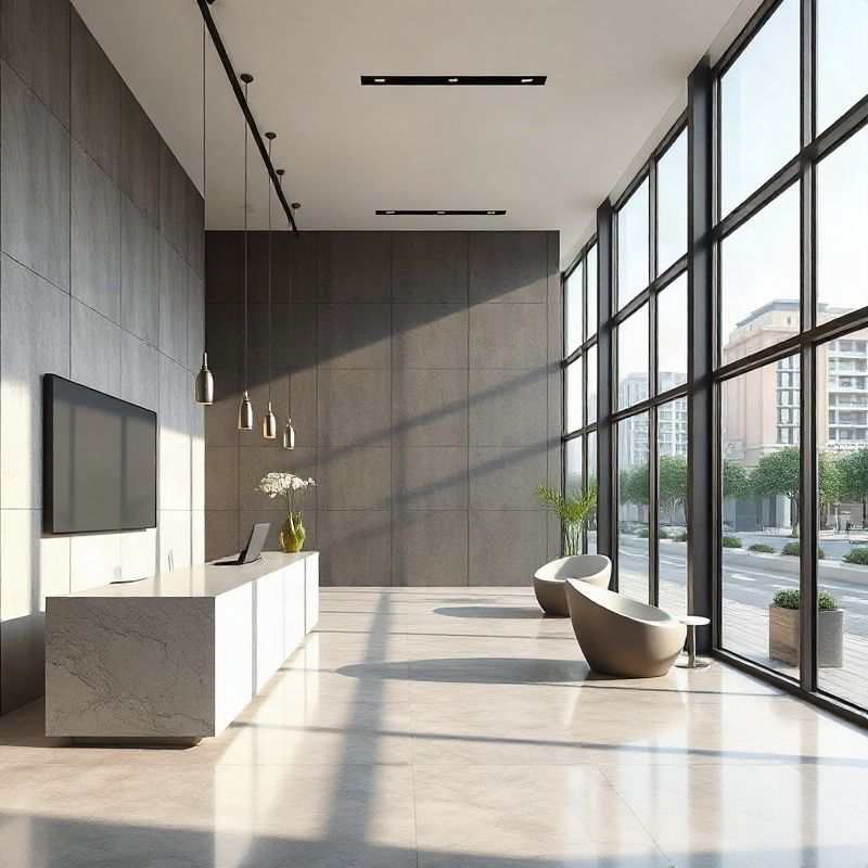 Modern real estate office reception on Av. Paulista